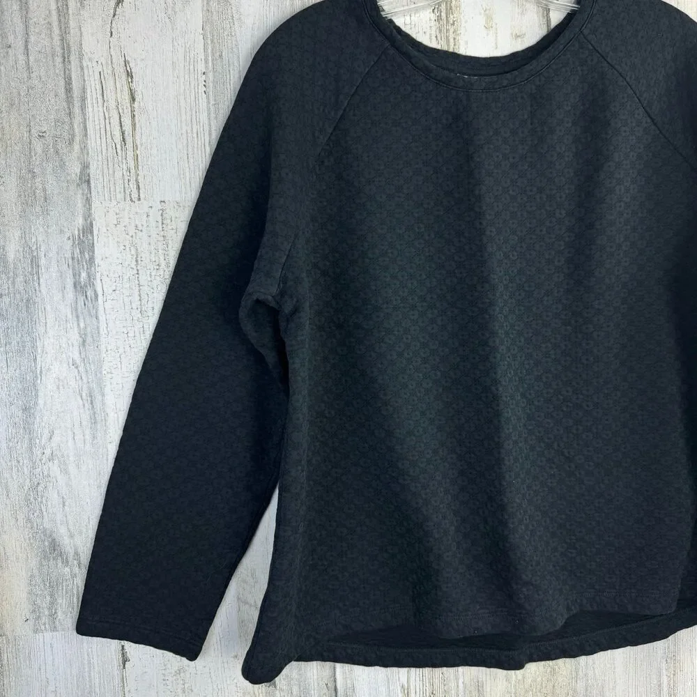 J. Jill quilted pull over sweatshirt size L